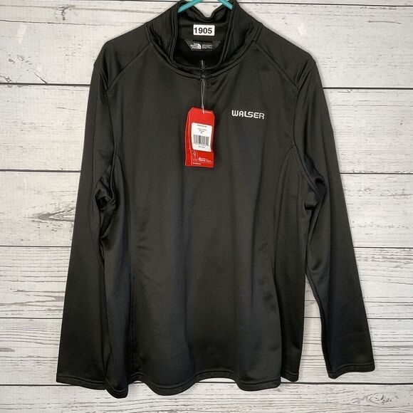 The North Face Fleece Lined Jacket Black 1/3  Quarter Zip Womens  XXL “ Walser “ - Picture 1 of 11
